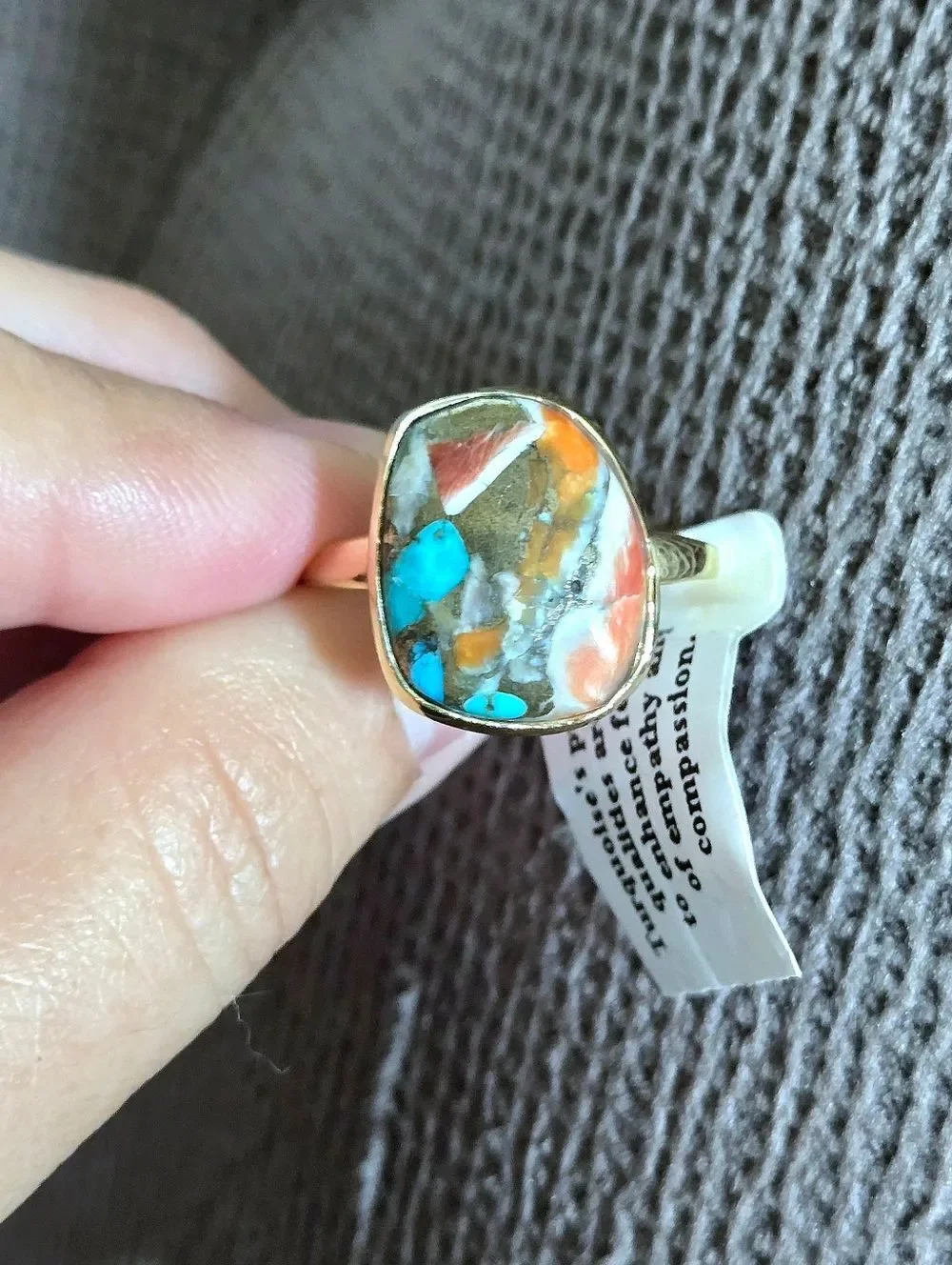 Shivam Misshapened Copper Turquoise Ring💍 - NWT